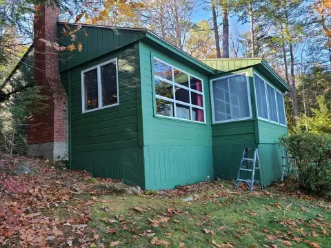 Exterior house painting project in New Hampshire