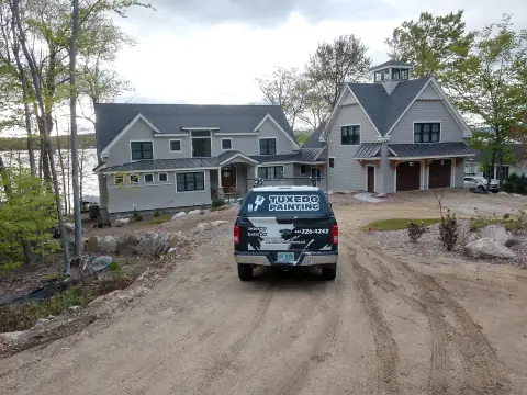 Exterior house painting project in New Hampshire