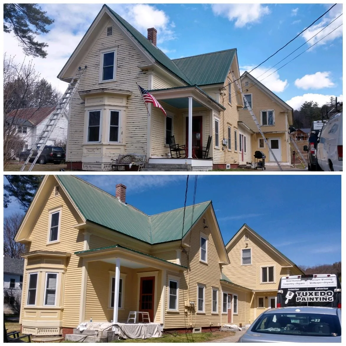 Exterior painting project by Tuxedo Painting NH Inc.